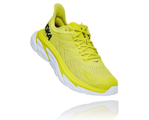 Hoka One One Herre Clifton Edge Road Løpesko Citrus/Hvit Norge-49WBO